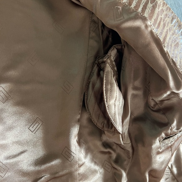 Pamela McCoy Vintage Leather Snakeskin Jacket Women’s Size XS snap out underarm - Picture 8 of 9